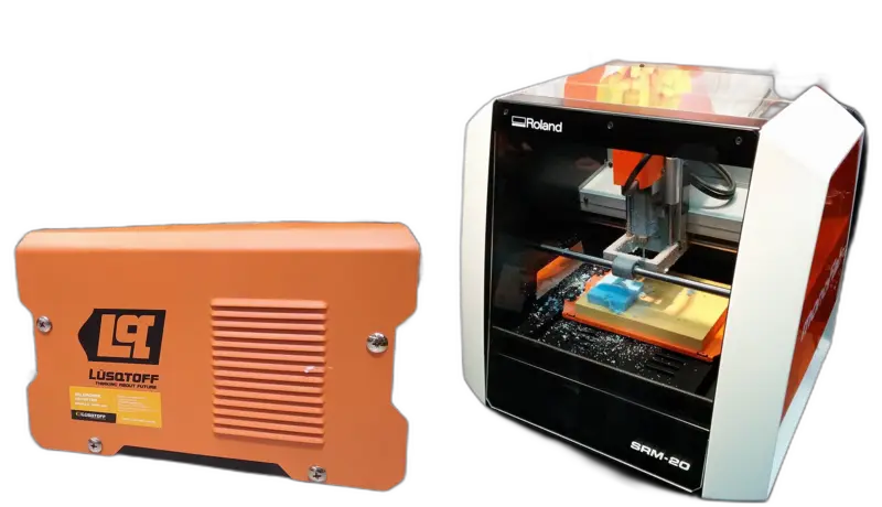 Soldadora inverter industrial y fresadora CNC de mesa reparadas por HD Electronics